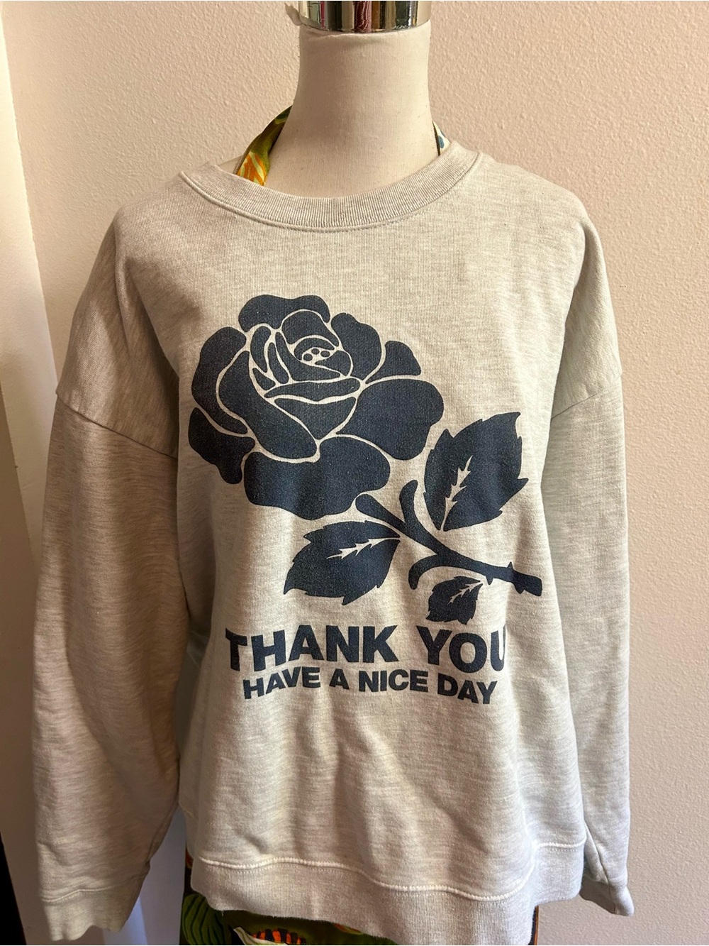 Arket gray Thank You" Graphic Women's Sweatshirt XXL